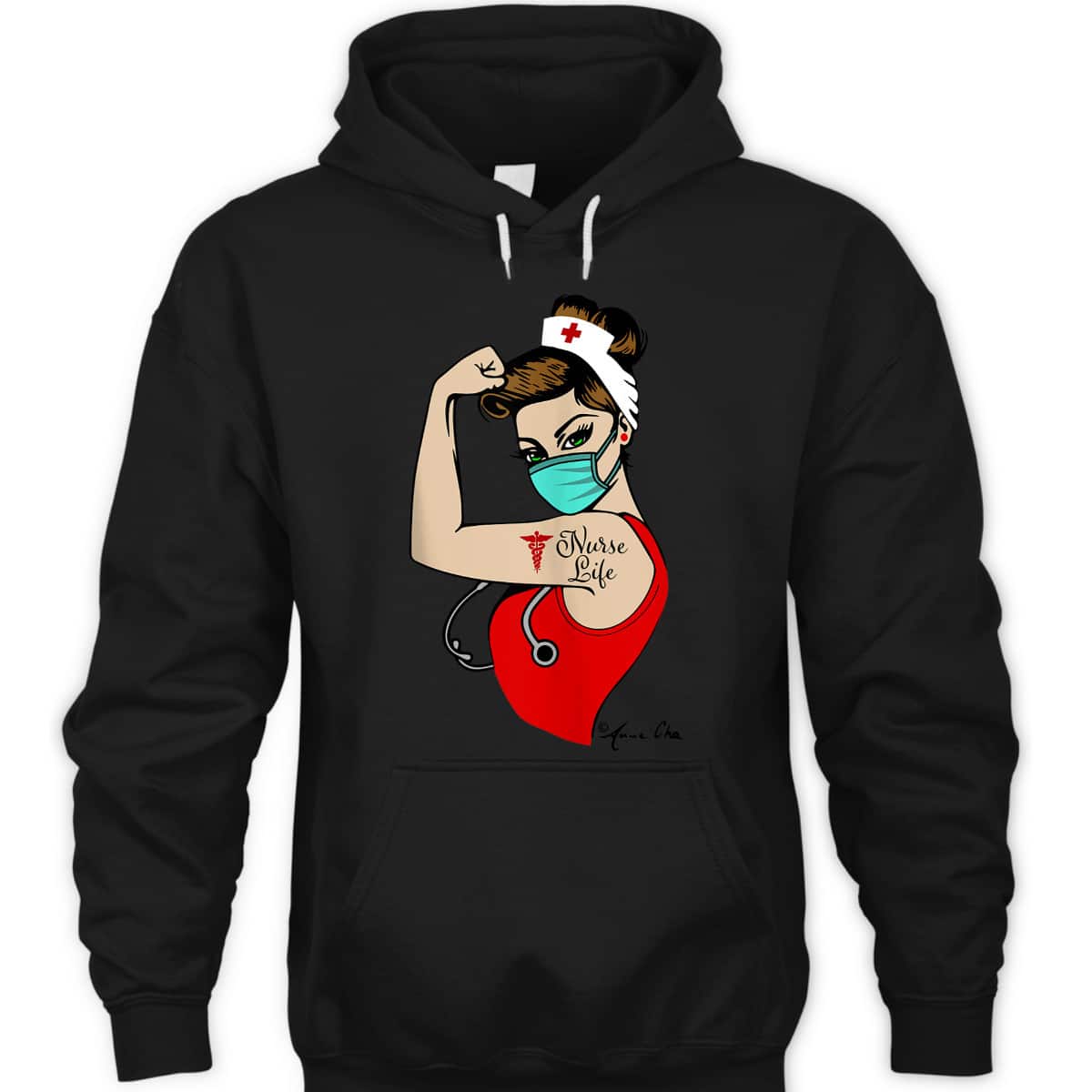 Nurse Life Girl Power Pin Up Rosie Caretaker Medical Retro T-Shirt Nurse Life Girl Power Pin Up Rosie Caretaker Medical Retro T-Shirt