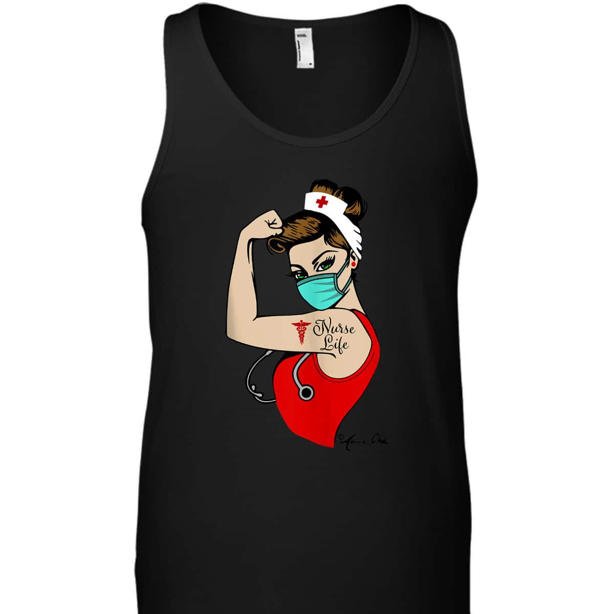 Nurse Life Girl Power Pin Up Rosie Caretaker Medical Retro T-Shirt Nurse Life Girl Power Pin Up Rosie Caretaker Medical Retro T-Shirt