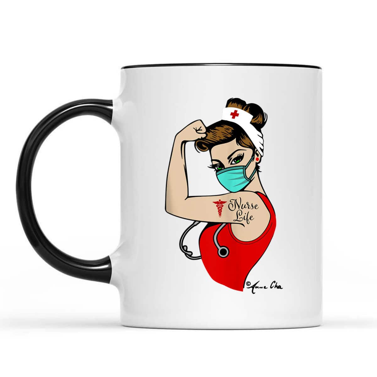 Nurse Life Girl Power Pin Up Rosie Caretaker Medical Retro T-Shirt Nurse Life Girl Power Pin Up Rosie Caretaker Medical Retro T-Shirt