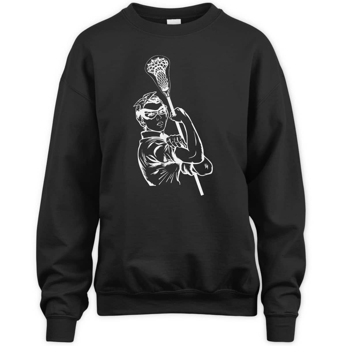 Fun Lacrosse Women Rosie The Riveter Girl Power LAX T-Shirt Fun Lacrosse Women Rosie The Riveter Girl Power LAX T-Shirt