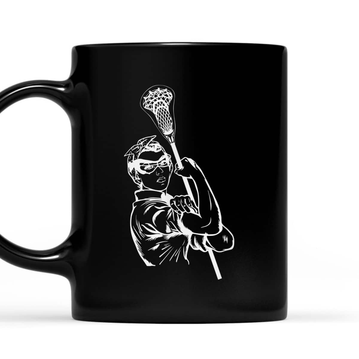 Fun Lacrosse Women Rosie The Riveter Girl Power LAX T-Shirt Fun Lacrosse Women Rosie The Riveter Girl Power LAX T-Shirt