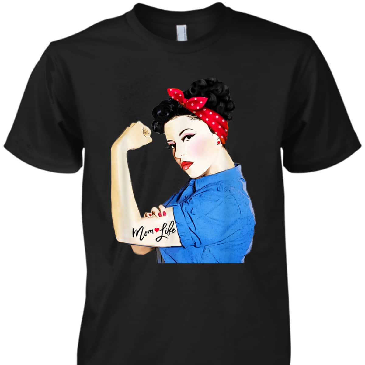 Mom Life Tattoo Heart Girl Power Pinup Retro Mommy T-Shirt Mom Life Tattoo Heart Girl Power Pinup Retro Mommy T-Shirt