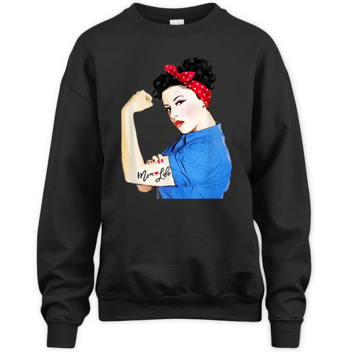 Mom Life Tattoo Heart Girl Power Pinup Retro Mommy T-Shirt Mom Life Tattoo Heart Girl Power Pinup Retro Mommy T-Shirt