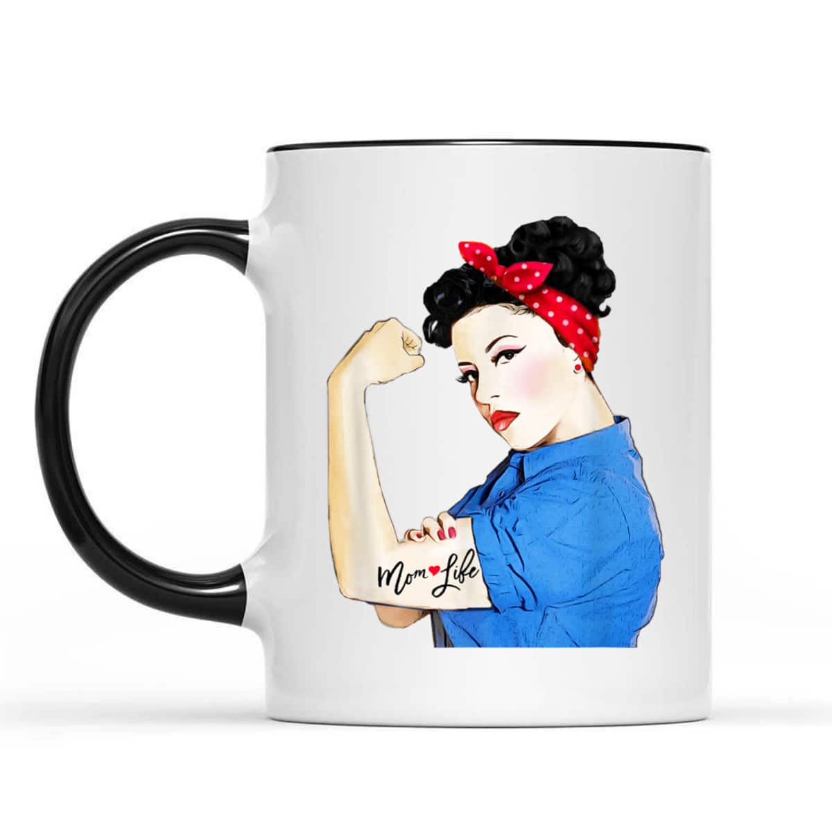 Mom Life Tattoo Heart Girl Power Pinup Retro Mommy T-Shirt Mom Life Tattoo Heart Girl Power Pinup Retro Mommy T-Shirt