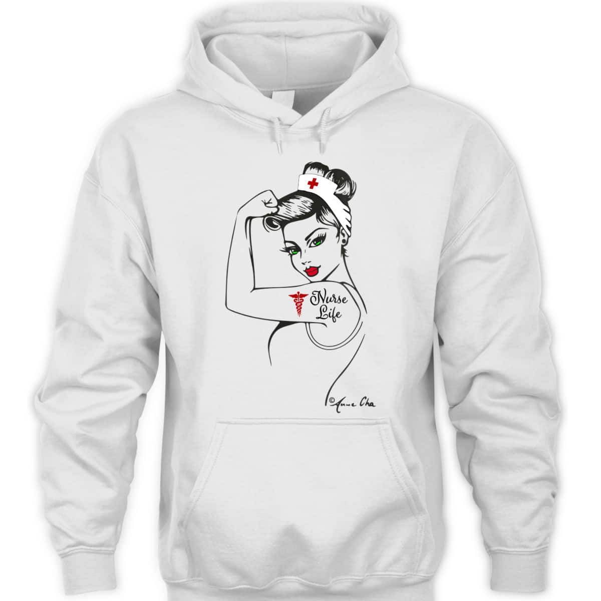 Womens Nurse Life Girl Power Modern Rosie The Riveter Medical Retro T-Shirt Womens Nurse Life Girl Power Modern Rosie The Riveter Medical Retro T-Shirt