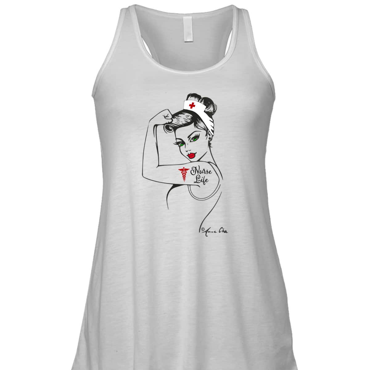 Womens Nurse Life Girl Power Modern Rosie The Riveter Medical Retro T-Shirt Womens Nurse Life Girl Power Modern Rosie The Riveter Medical Retro T-Shirt