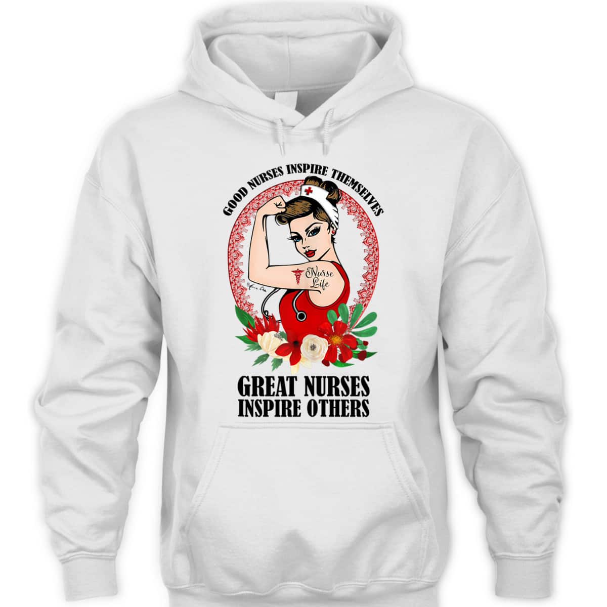 Nurse Life Girl Power Pin Up Rosie The Riveter Modern Art T-Shirt Nurse Life Girl Power Pin Up Rosie The Riveter Modern Art T-Shirt