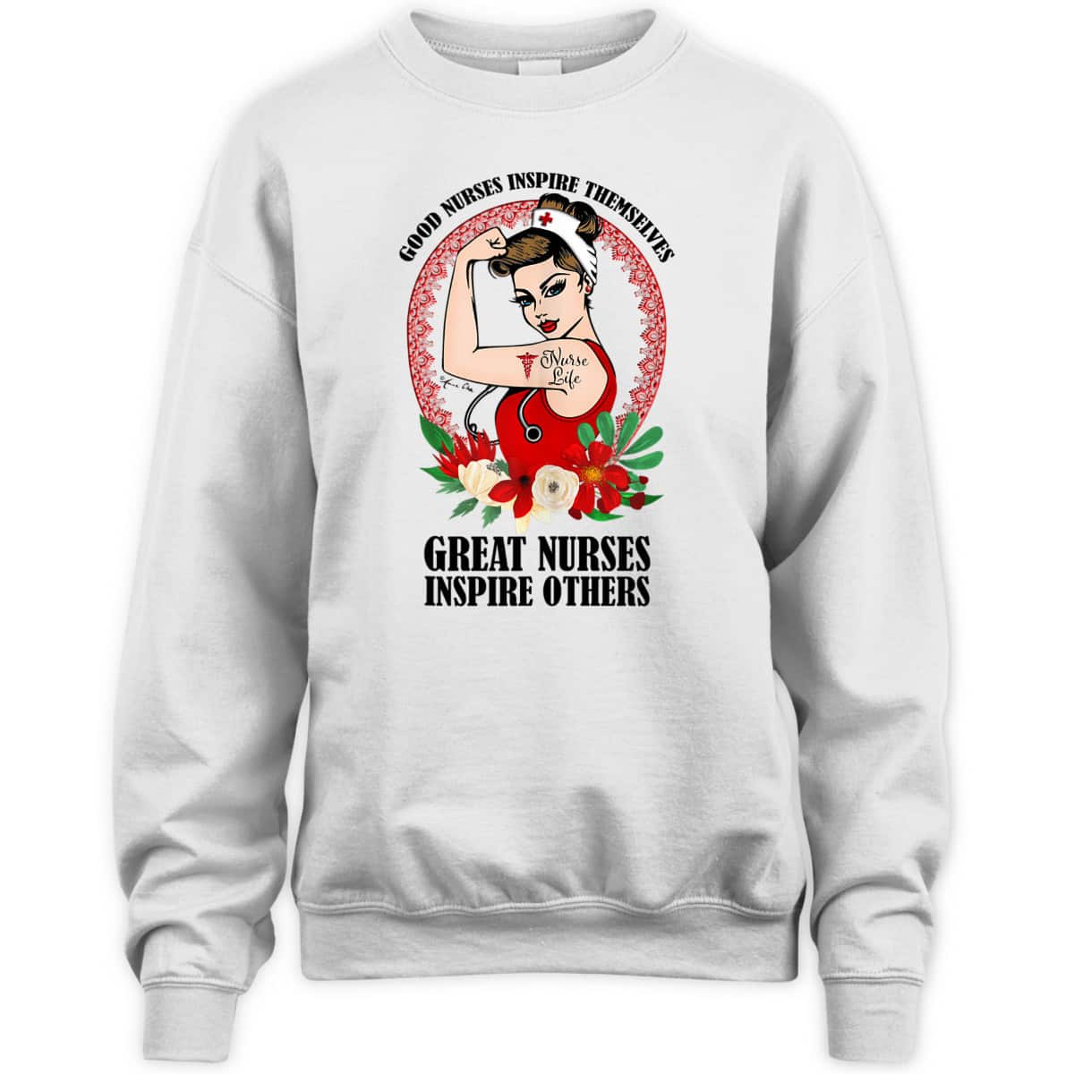 Nurse Life Girl Power Pin Up Rosie The Riveter Modern Art T-Shirt Nurse Life Girl Power Pin Up Rosie The Riveter Modern Art T-Shirt