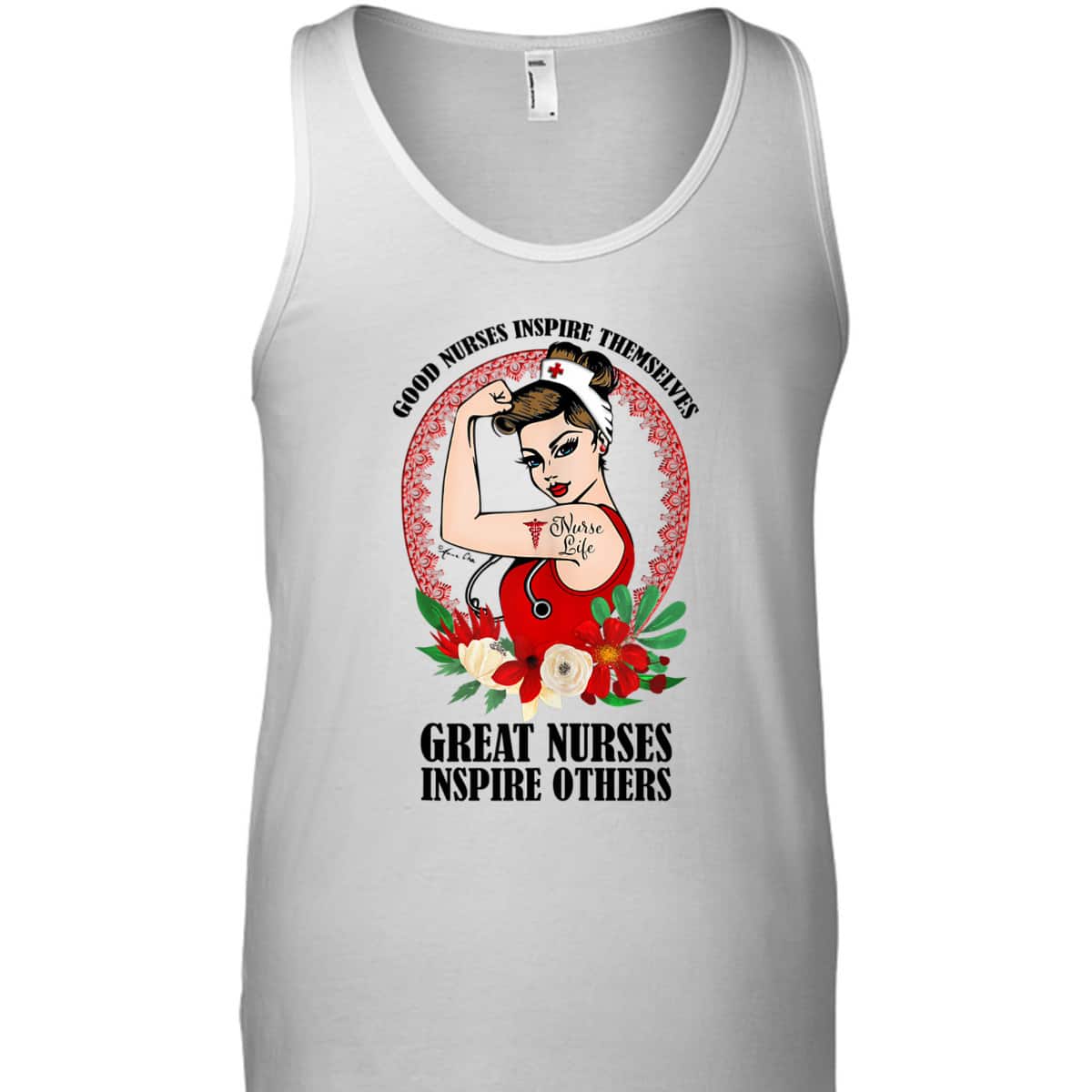 Nurse Life Girl Power Pin Up Rosie The Riveter Modern Art T-Shirt Nurse Life Girl Power Pin Up Rosie The Riveter Modern Art T-Shirt