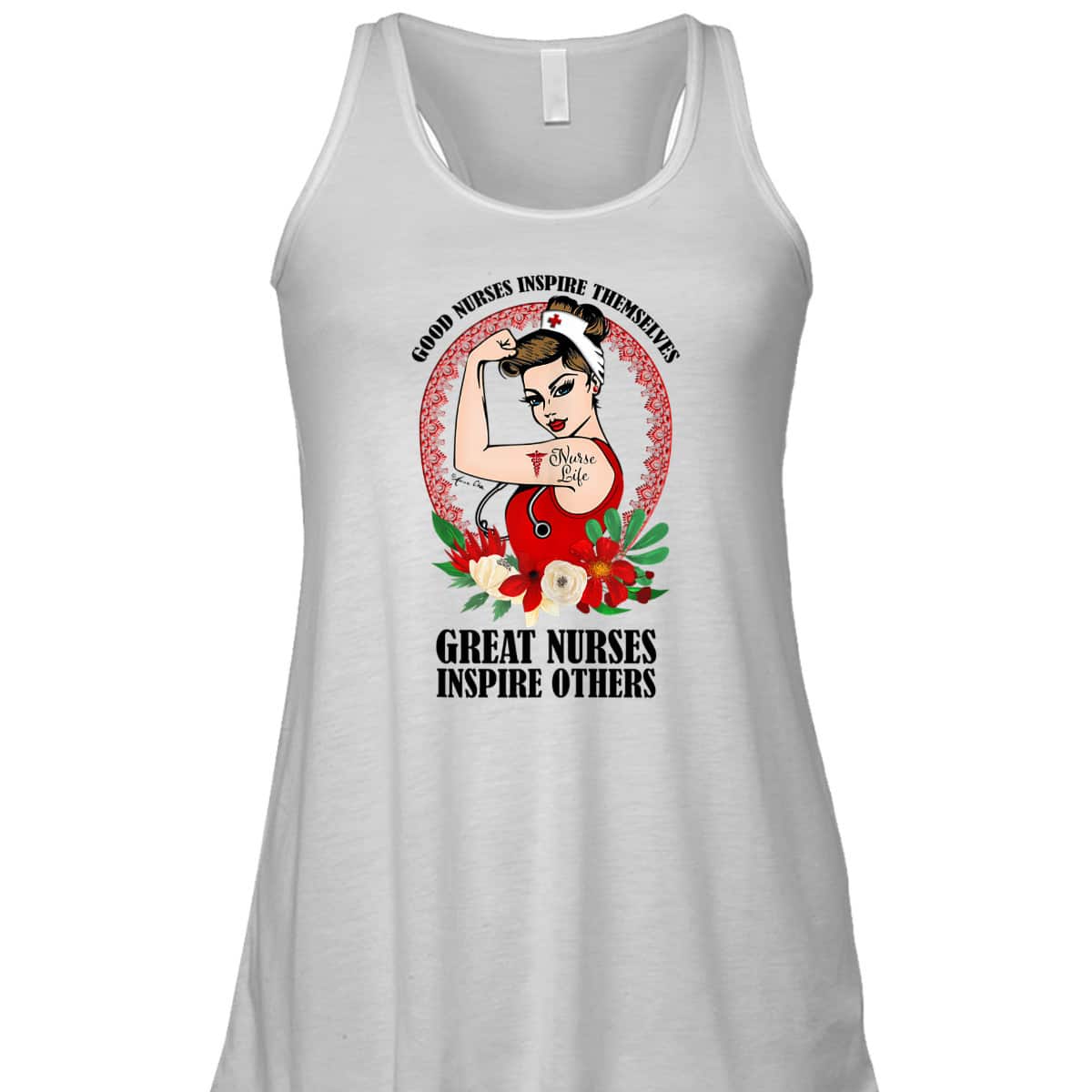 Nurse Life Girl Power Pin Up Rosie The Riveter Modern Art T-Shirt Nurse Life Girl Power Pin Up Rosie The Riveter Modern Art T-Shirt