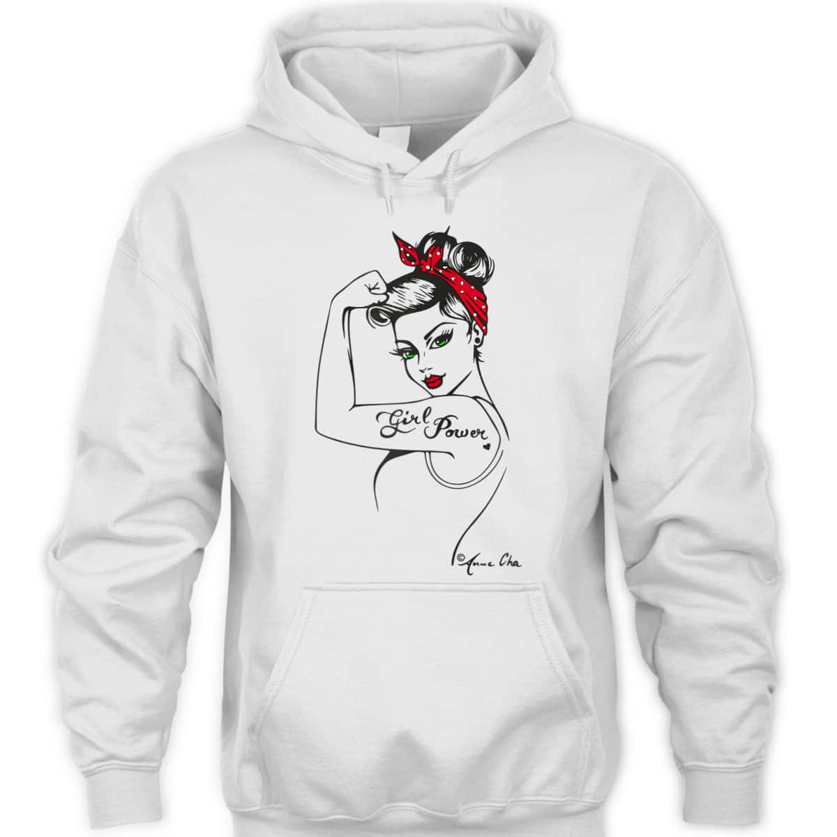 Womens Girl Power Pin Up Art Vintage Retro Style Feminist Icon Red T-Shirt Womens Girl Power Pin Up Art Vintage Retro Style Feminist Icon Red T-Shirt