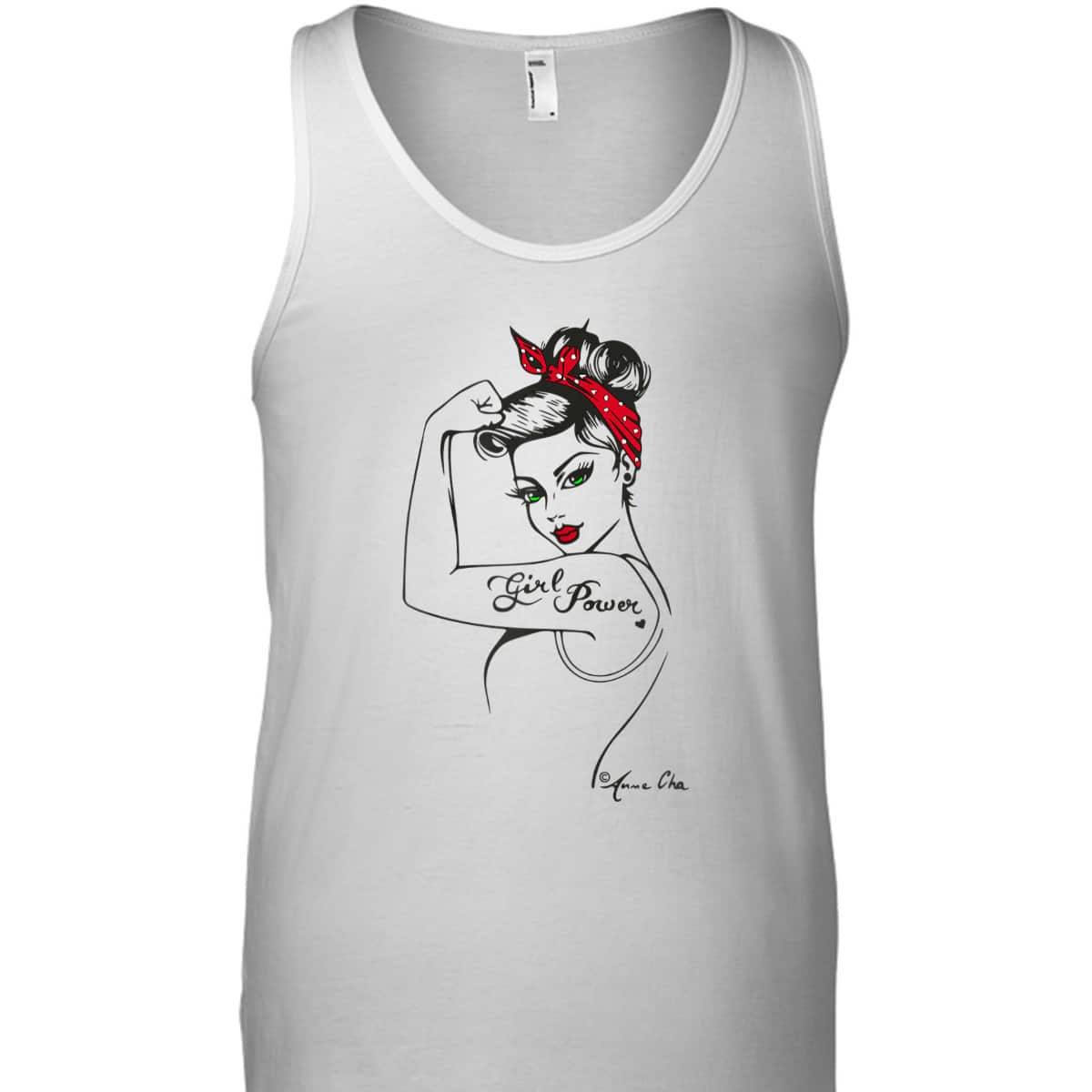 Womens Girl Power Pin Up Art Vintage Retro Style Feminist Icon Red T-Shirt Womens Girl Power Pin Up Art Vintage Retro Style Feminist Icon Red T-Shirt