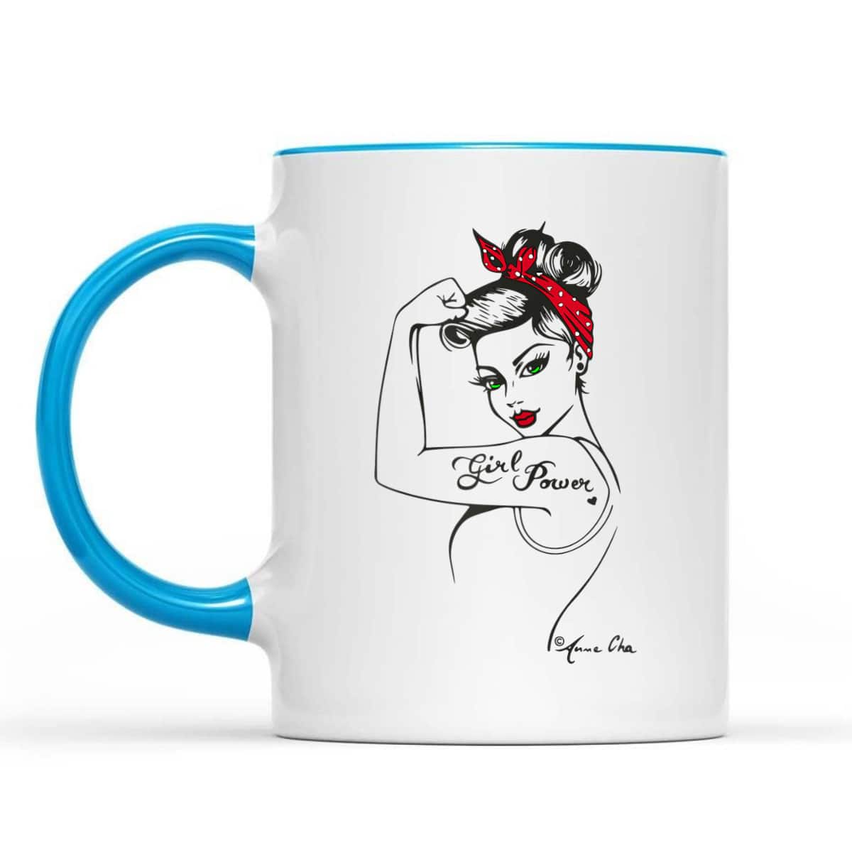 Womens Girl Power Pin Up Art Vintage Retro Style Feminist Icon Red T-Shirt Womens Girl Power Pin Up Art Vintage Retro Style Feminist Icon Red T-Shirt