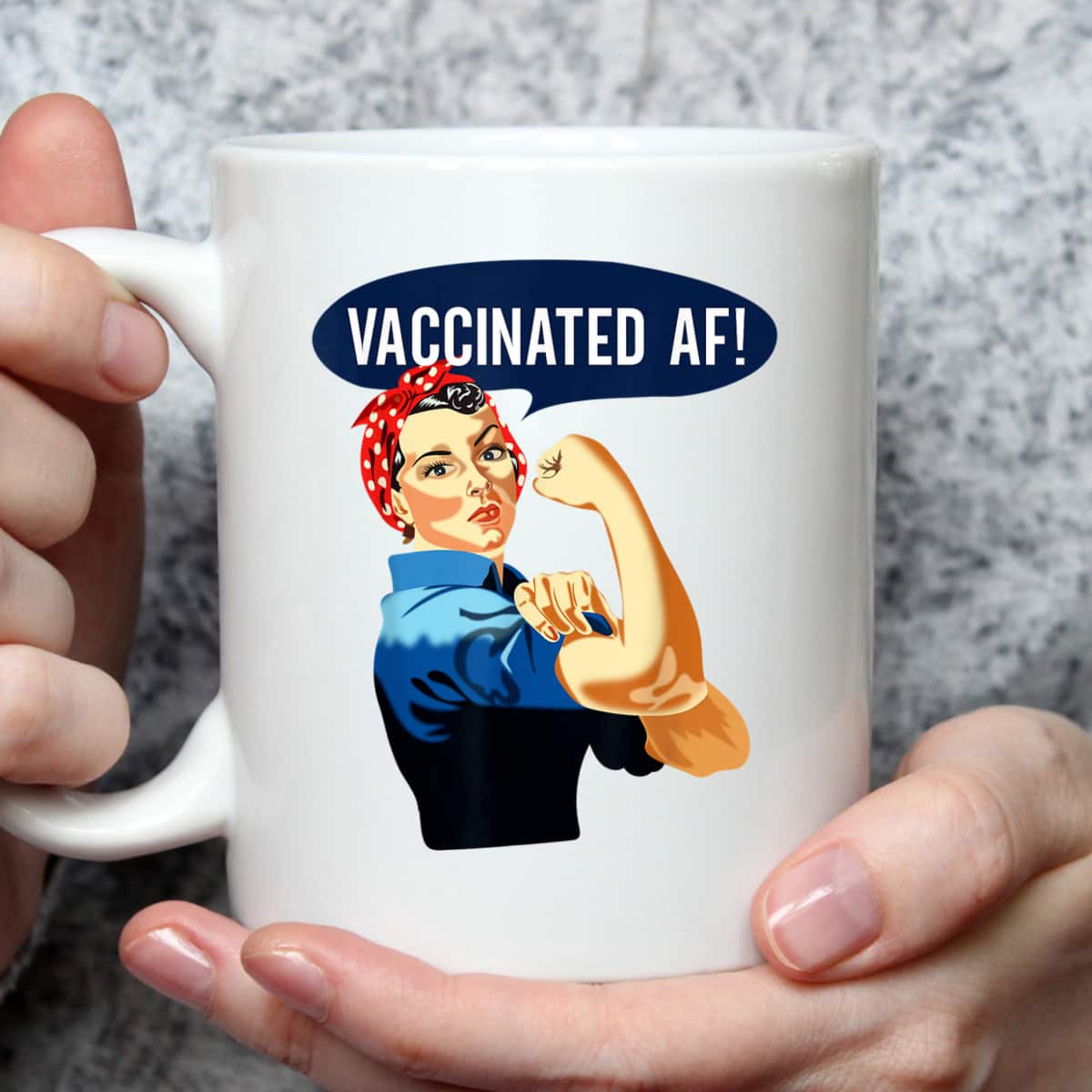 Vaccinated AF Pro Vaccine Vaccinated Rosie The Riveter T-Shirt Vaccinated AF Pro Vaccine Vaccinated Rosie The Riveter T-Shirt