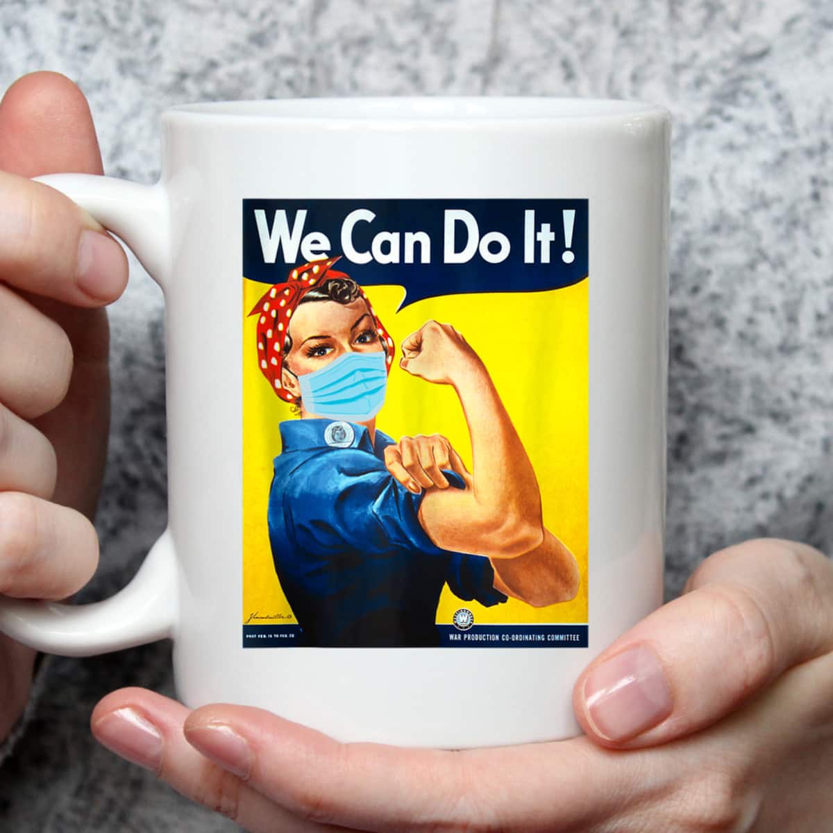 Rosie The Riveter Face We Can Do It Face Mask Edition T-Shirt