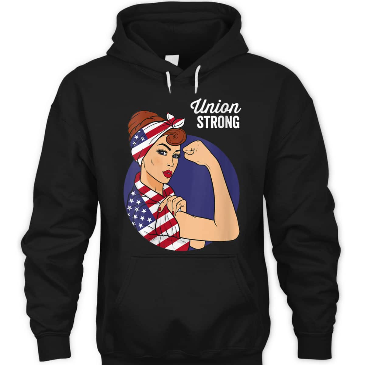 Womens Union Labor Day Rosie The Riveter USA Flag T-Shirt Womens Union Labor Day Rosie The Riveter USA Flag T-Shirt