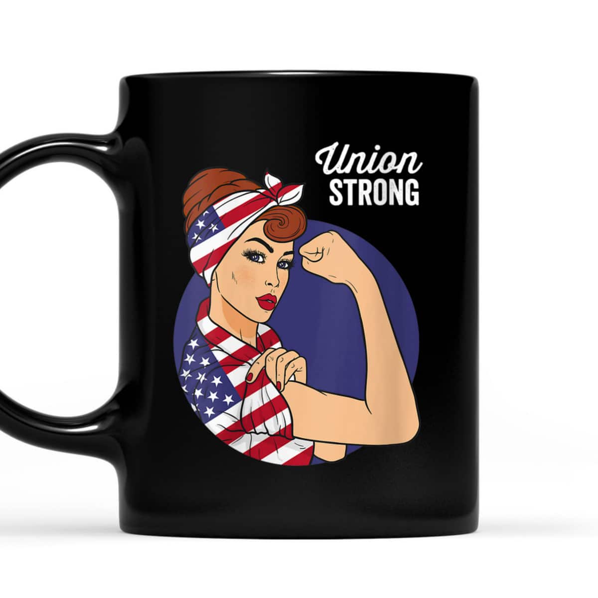 Womens Union Labor Day Rosie The Riveter USA Flag T-Shirt Womens Union Labor Day Rosie The Riveter USA Flag T-Shirt