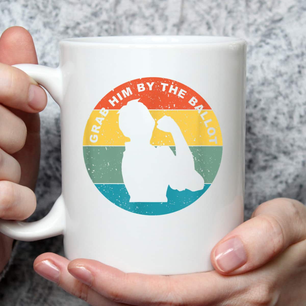 Grab Him By The Ballot Vintage Rosie The Riveter Vote T-Shirt Grab Him By The Ballot Vintage Rosie The Riveter Vote T-Shirt