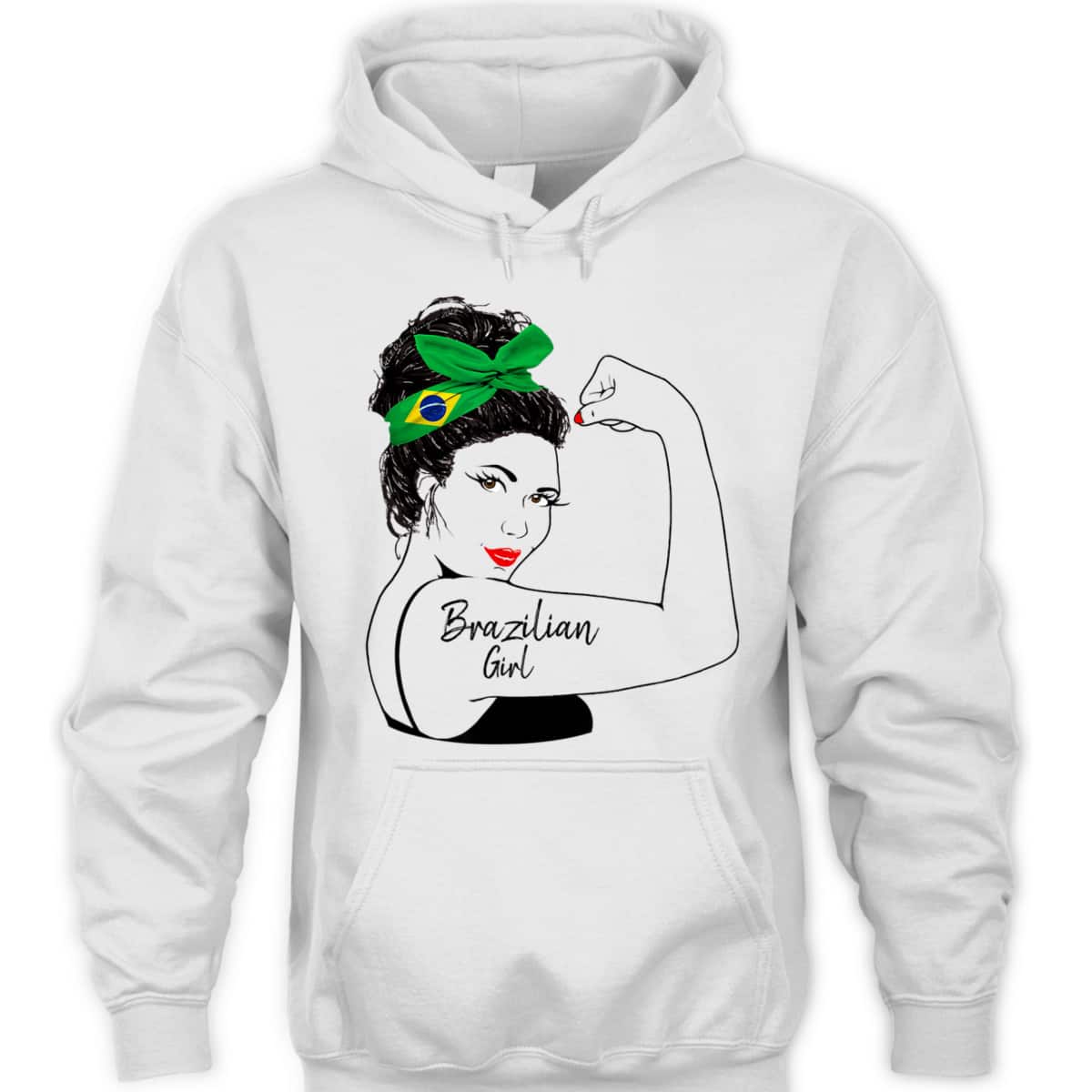 Brazilian Girl Unbreakable Rosie The Riveter T-Shirt Brazilian Girl Unbreakable Rosie The Riveter T-Shirt