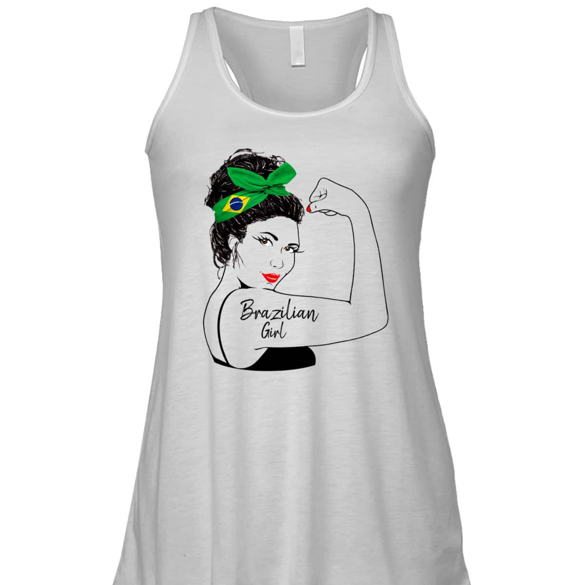 Brazilian Girl Unbreakable Rosie The Riveter T-Shirt Brazilian Girl Unbreakable Rosie The Riveter T-Shirt