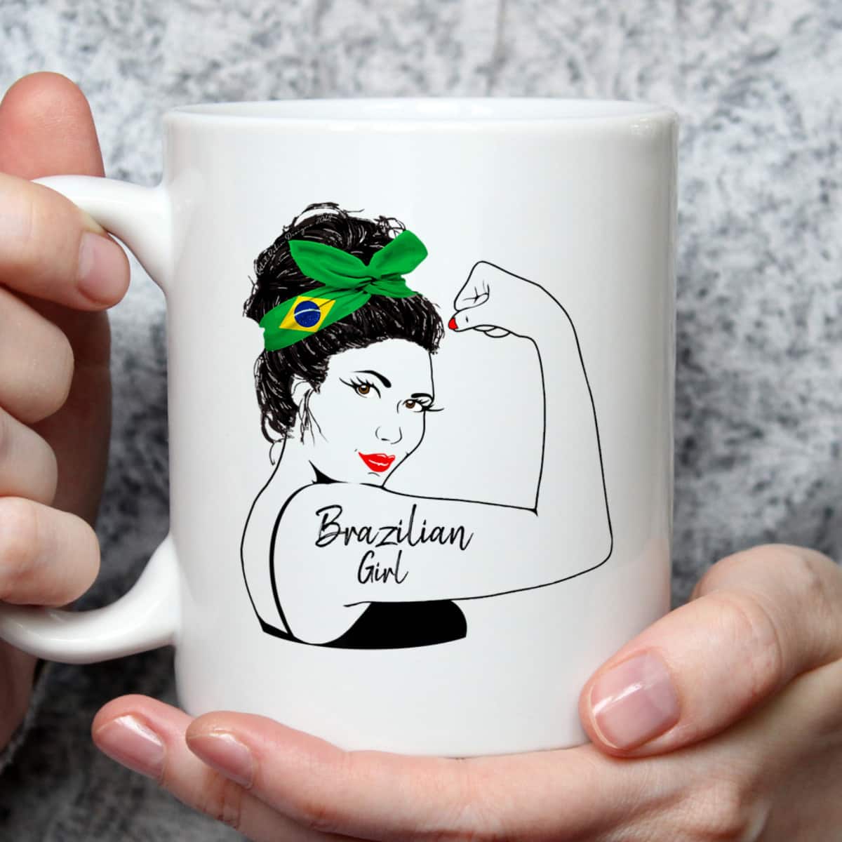 Brazilian Girl Unbreakable Rosie The Riveter T-Shirt Brazilian Girl Unbreakable Rosie The Riveter T-Shirt