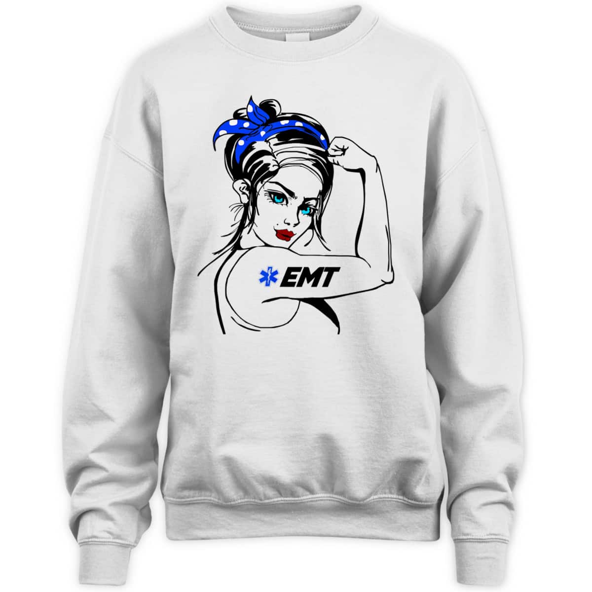 EMS Emergency EMT Rosie The Riveter T-Shirt EMS Emergency EMT Rosie The Riveter T-Shirt
