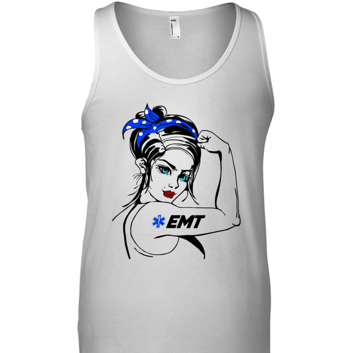 EMS Emergency EMT Rosie The Riveter T-Shirt EMS Emergency EMT Rosie The Riveter T-Shirt