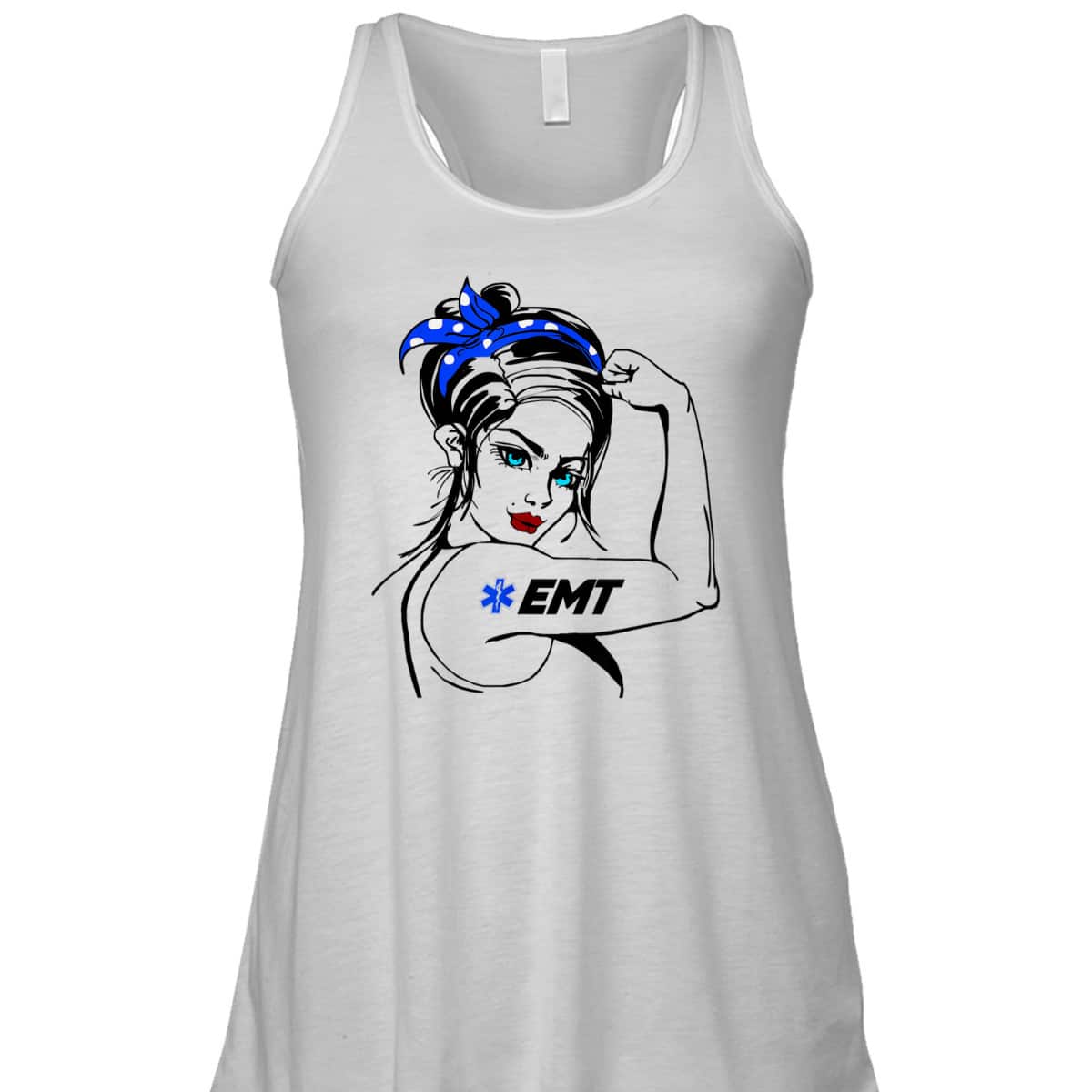 EMS Emergency EMT Rosie The Riveter T-Shirt EMS Emergency EMT Rosie The Riveter T-Shirt