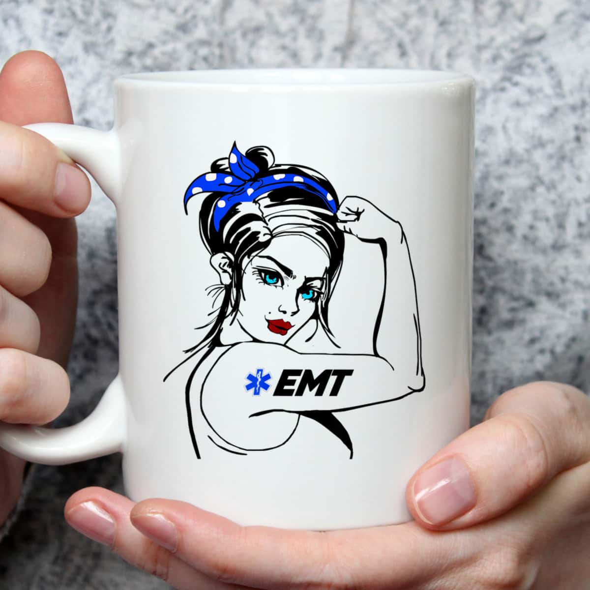 EMS Emergency EMT Rosie The Riveter T-Shirt EMS Emergency EMT Rosie The Riveter T-Shirt