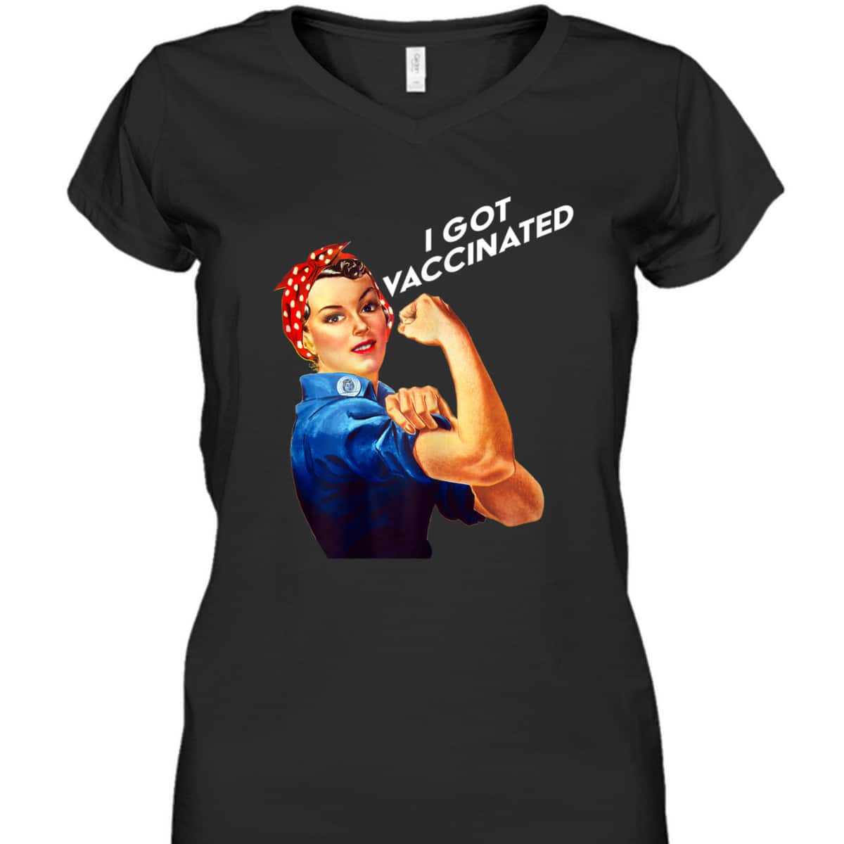 Womens Pro Vaccine Vaccinated Rosie The Riveter Pro Vaccine T-Shirt Womens Pro Vaccine Vaccinated Rosie The Riveter Pro Vaccine T-Shirt