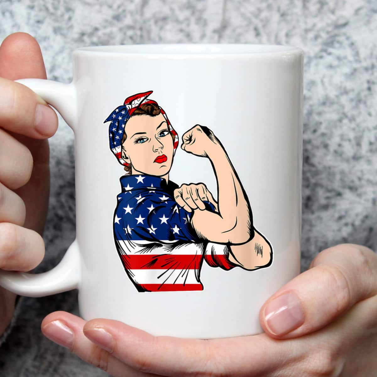 Womens Rosie The Riveter Bandana Feminist USA Flag 4th Of July T-Shirt Womens Rosie The Riveter Bandana Feminist USA Flag 4th Of July T-Shirt