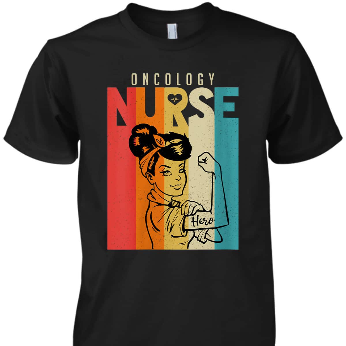 Womens Vintage Rosie The Riveter Oncology Nurse T-Shirt Womens Vintage Rosie The Riveter Oncology Nurse T-Shirt
