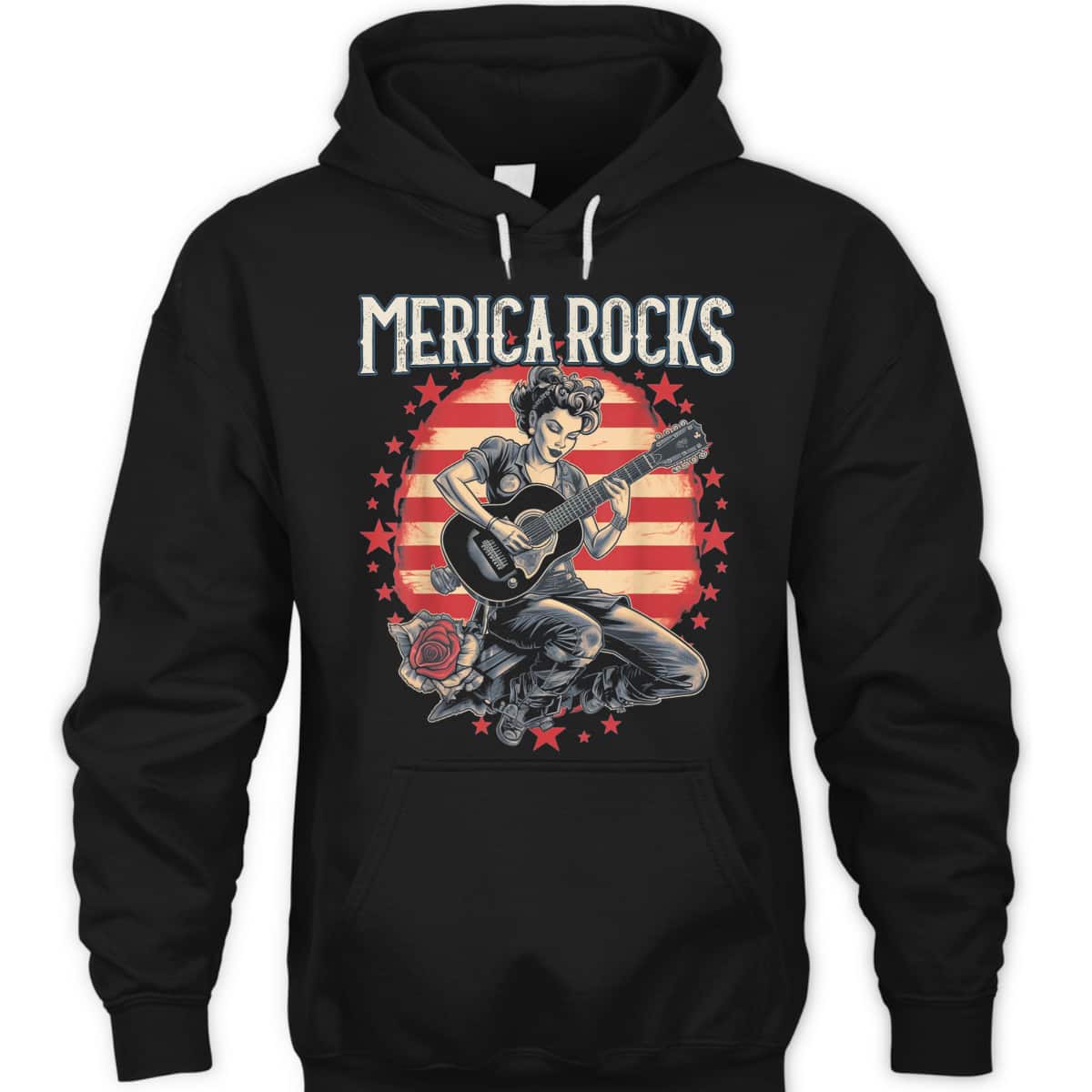 Rosie The Riveter 4th Of July Country Rock Music Funny T-Shirt Rosie The Riveter 4th Of July Country Rock Music Funny T-Shirt