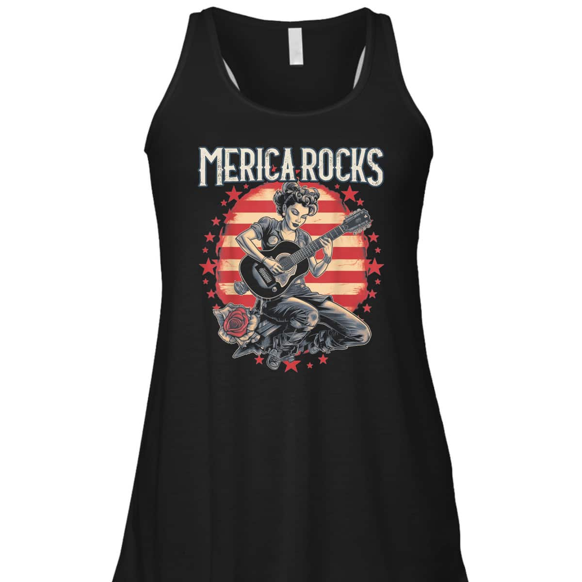 Rosie The Riveter 4th Of July Country Rock Music Funny T-Shirt Rosie The Riveter 4th Of July Country Rock Music Funny T-Shirt