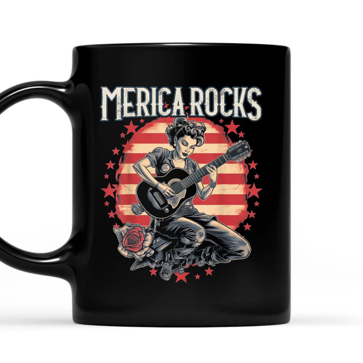 Rosie The Riveter 4th Of July Country Rock Music Funny T-Shirt Rosie The Riveter 4th Of July Country Rock Music Funny T-Shirt