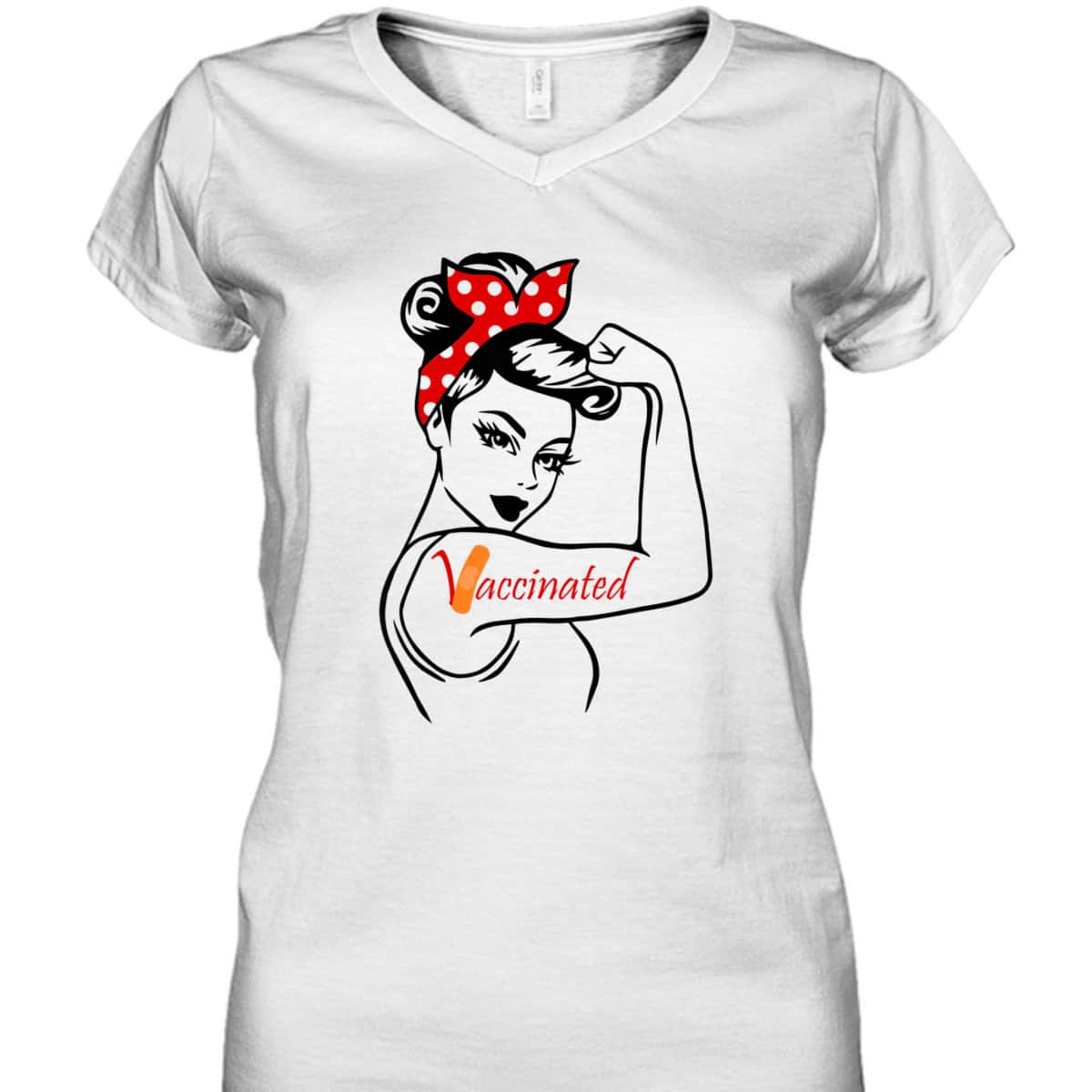 Rosie The Riveter Vaccinated T-Shirt Rosie The Riveter Vaccinated T-Shirt
