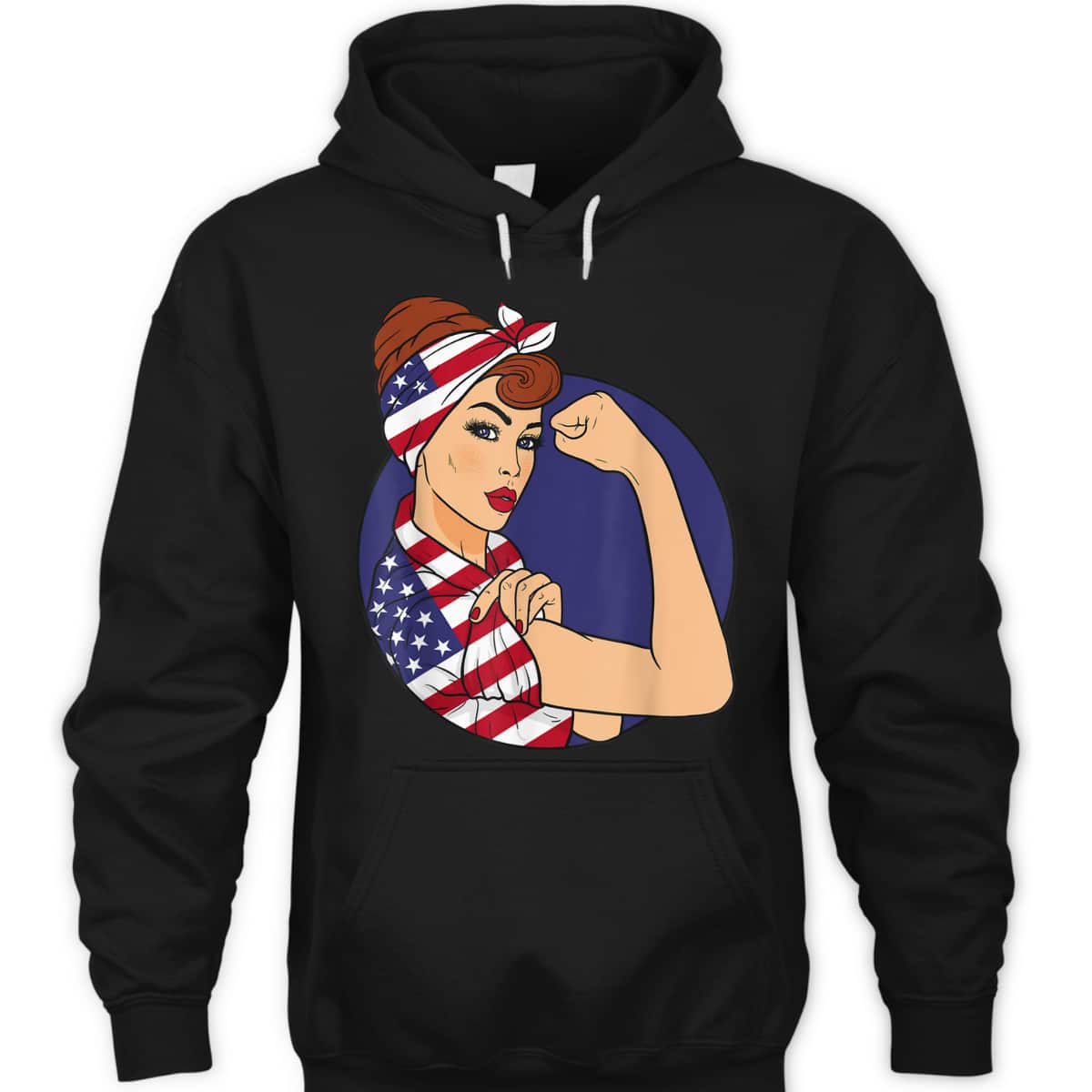 Labor Day Rosie The Riveter American Flag T-Shirt Labor Day Rosie The Riveter American Flag T-Shirt