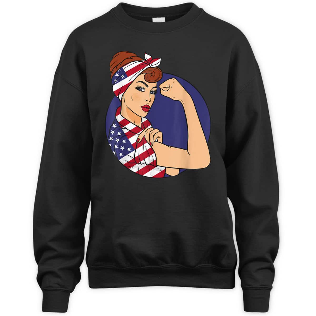 Labor Day Rosie The Riveter American Flag T-Shirt Labor Day Rosie The Riveter American Flag T-Shirt