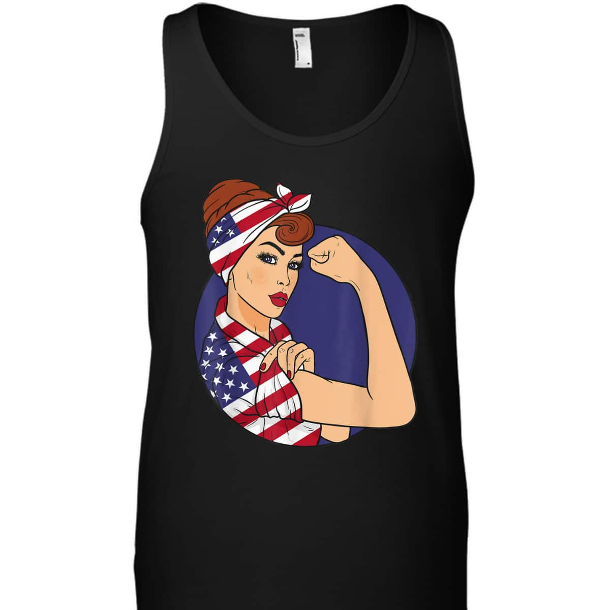Labor Day Rosie The Riveter American Flag T-Shirt Labor Day Rosie The Riveter American Flag T-Shirt