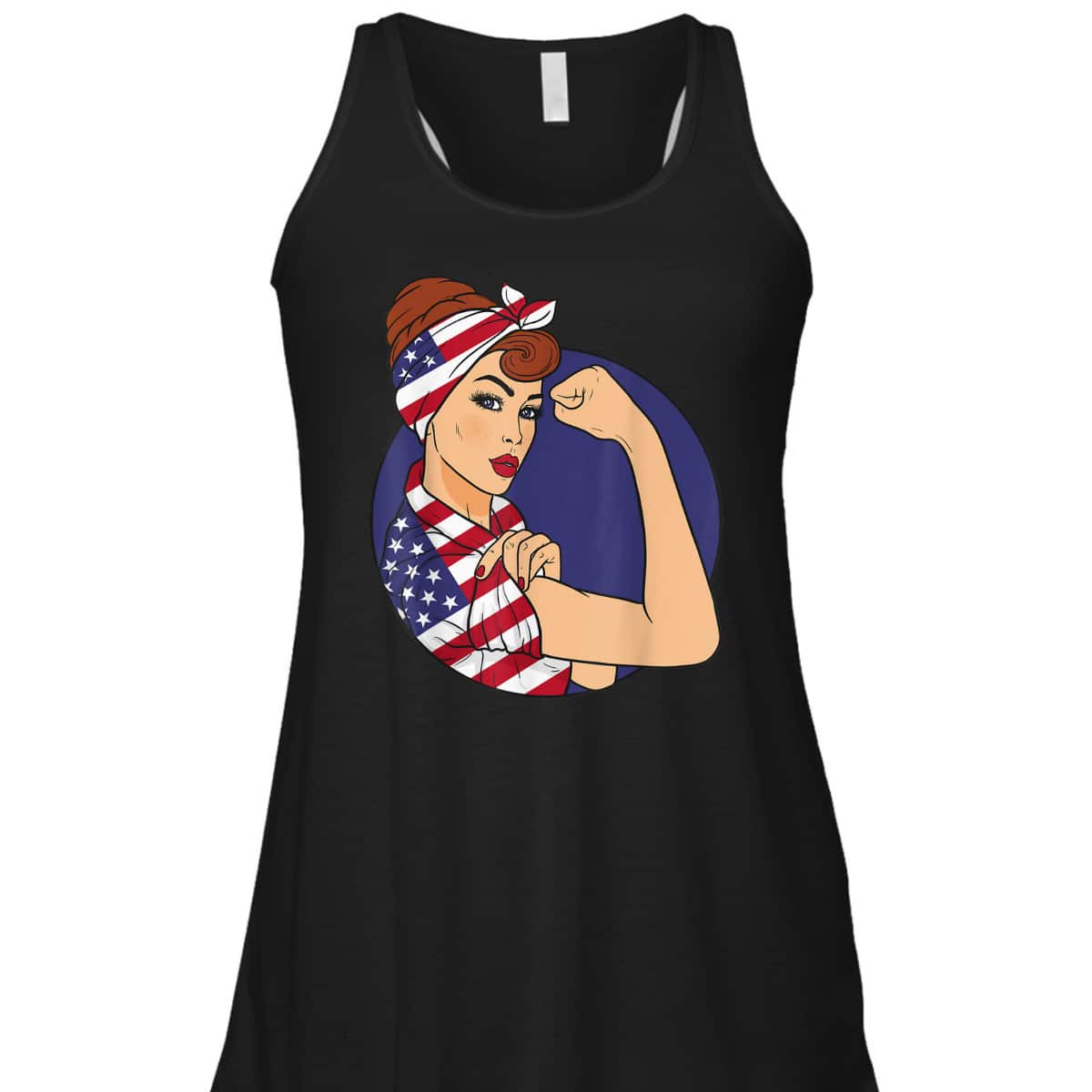 Labor Day Rosie The Riveter American Flag T-Shirt Labor Day Rosie The Riveter American Flag T-Shirt