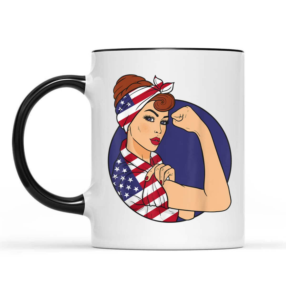 Labor Day Rosie The Riveter American Flag T-Shirt Labor Day Rosie The Riveter American Flag T-Shirt