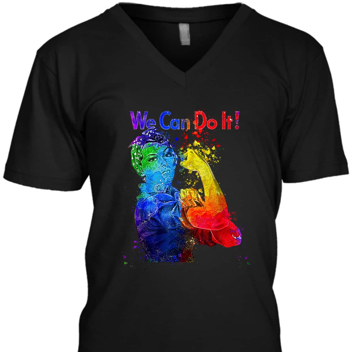 Rosie The Riveter We Can Do It Watercolor Colorful Art LGBTQ T-Shirt Rosie The Riveter We Can Do It Watercolor Colorful Art LGBTQ T-Shirt