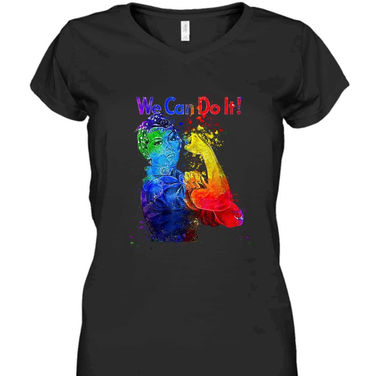 Rosie The Riveter We Can Do It Watercolor Colorful Art LGBTQ T-Shirt Rosie The Riveter We Can Do It Watercolor Colorful Art LGBTQ T-Shirt