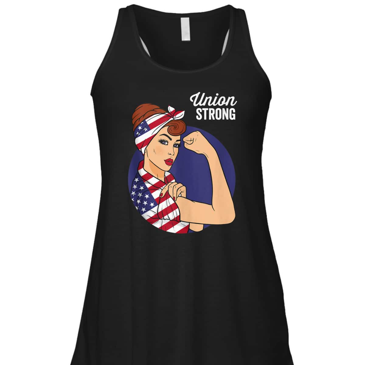 Union Labor Day Rosie The Riveter USA Flag T-Shirt