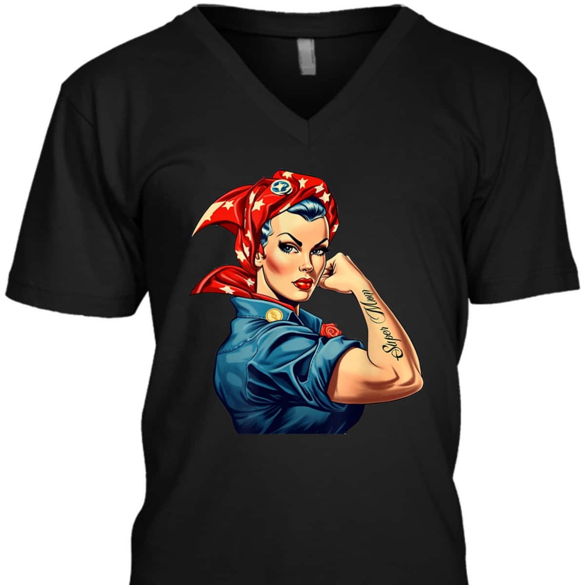 Girl Power We Can Do It Rosie The Riveter Woman Super Mom T-Shirt Girl Power We Can Do It Rosie The Riveter Woman Super Mom T-Shirt
