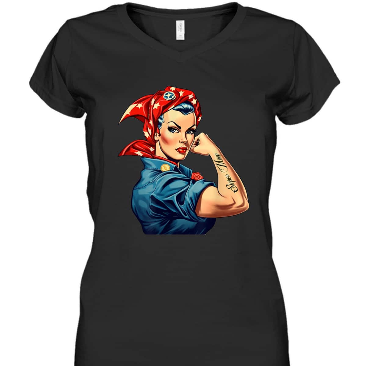 Girl Power We Can Do It Rosie The Riveter Woman Super Mom T-Shirt Girl Power We Can Do It Rosie The Riveter Woman Super Mom T-Shirt