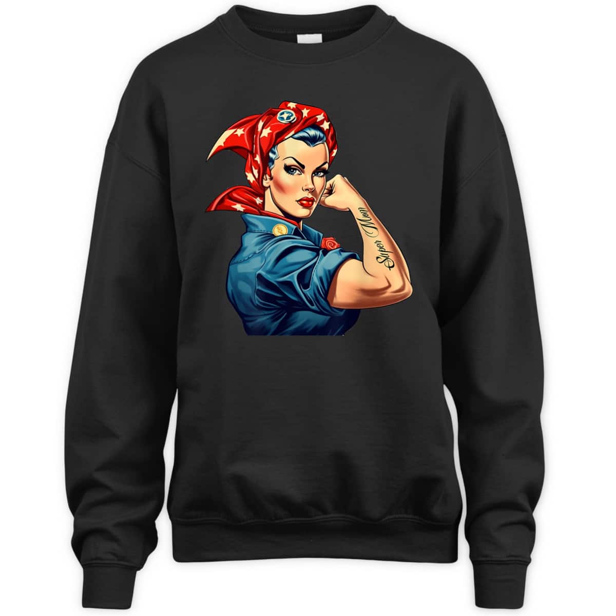 Girl Power We Can Do It Rosie The Riveter Woman Super Mom T-Shirt Girl Power We Can Do It Rosie The Riveter Woman Super Mom T-Shirt