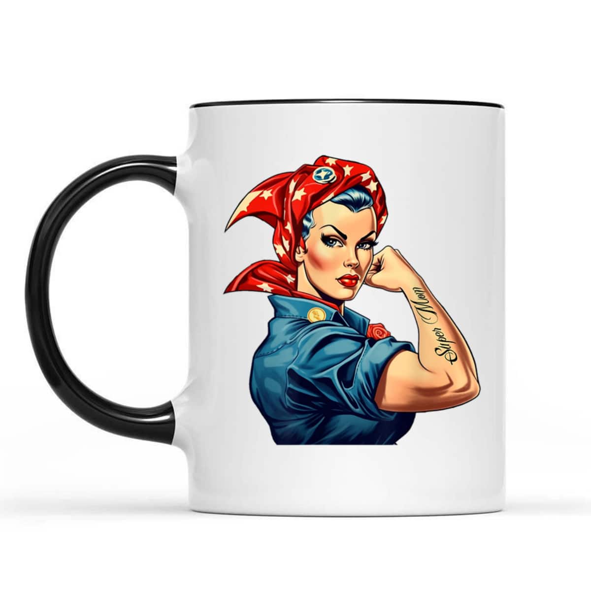 Girl Power We Can Do It Rosie The Riveter Woman Super Mom T-Shirt Girl Power We Can Do It Rosie The Riveter Woman Super Mom T-Shirt