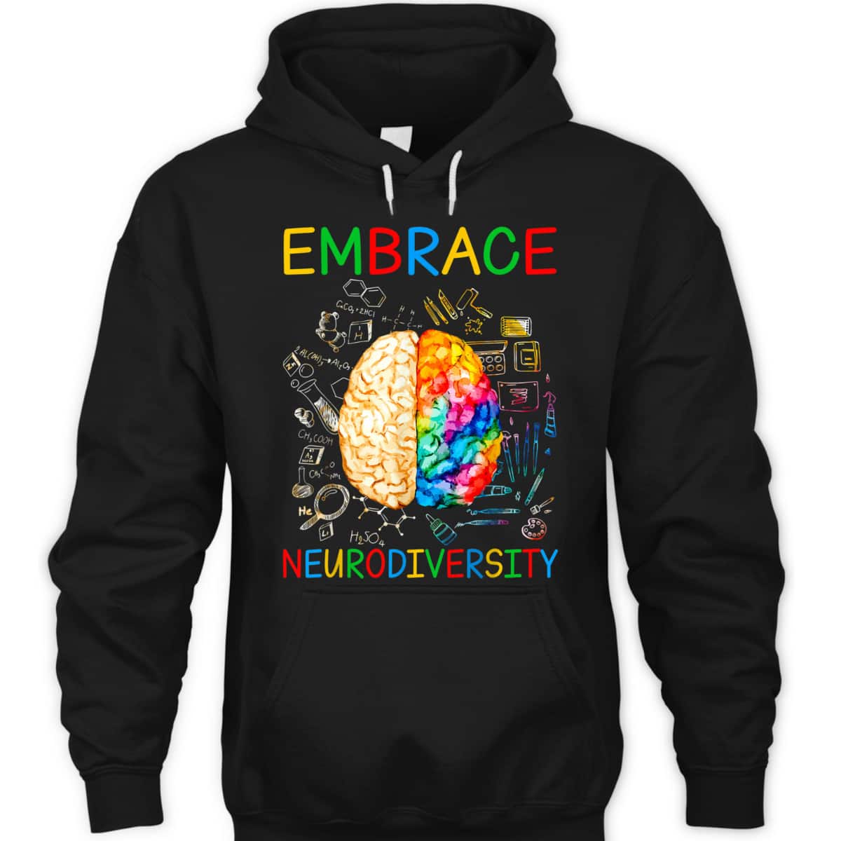 Neurodiversity Embrace ADHD Autism Awareness Month T-Shirt Neurodiversity Embrace ADHD Autism Awareness Month T-Shirt
