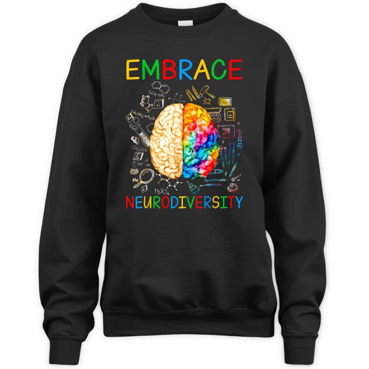 Neurodiversity Embrace ADHD Autism Awareness Month T-Shirt